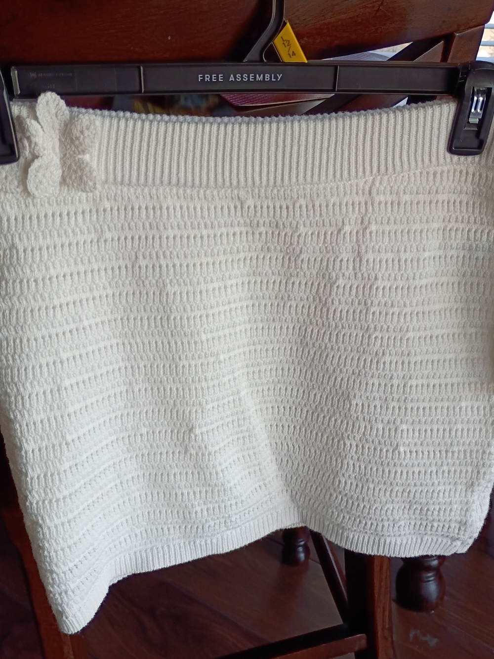 Free Assembly White Knit Mini Skirt
